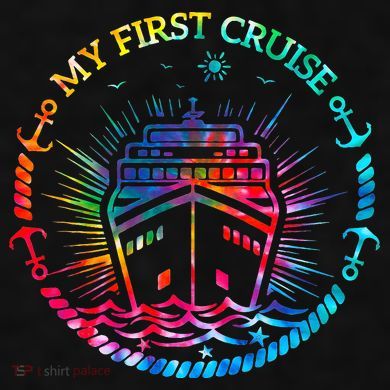 My First Cruise Funny Cruise Ladies PosiCharge Tri-Blend Wicking Tank