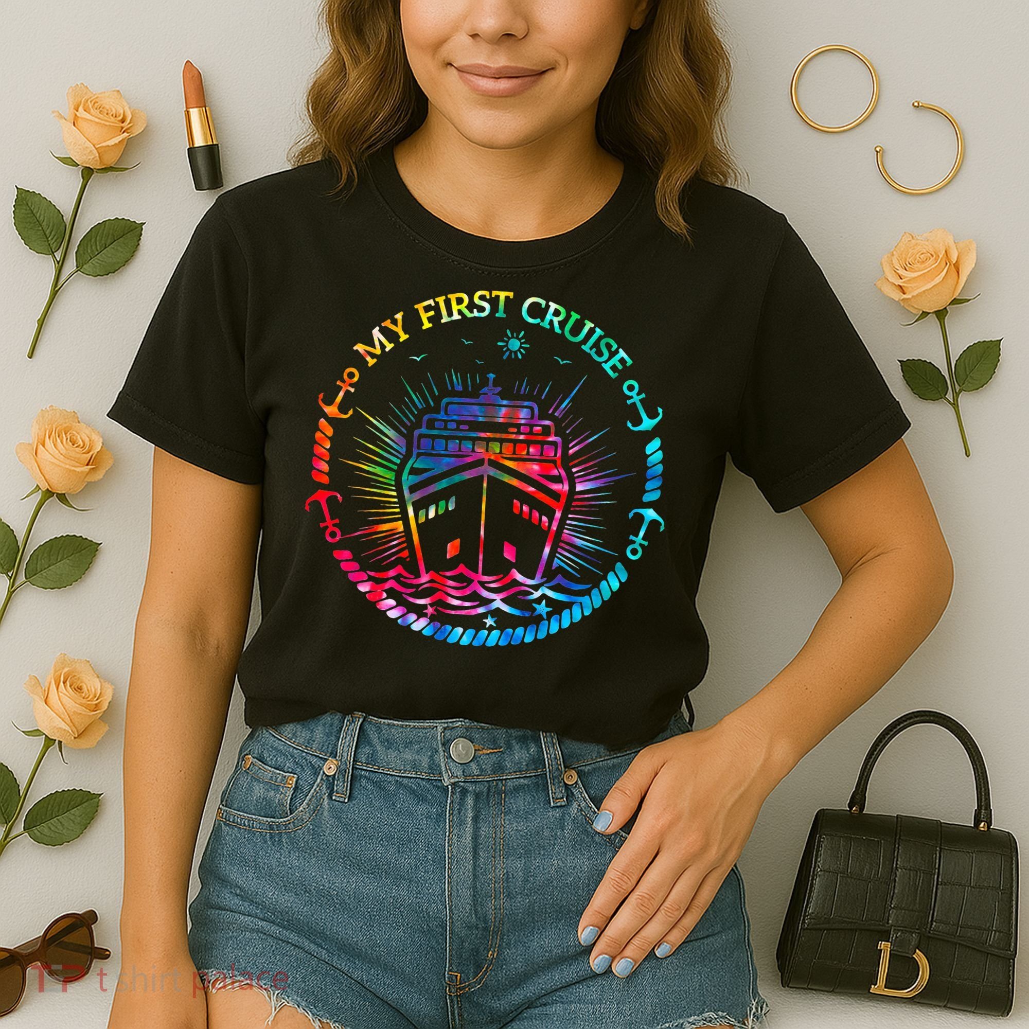 My First Cruise Funny Cruise Comfort Colors Boxy T-Shirt
