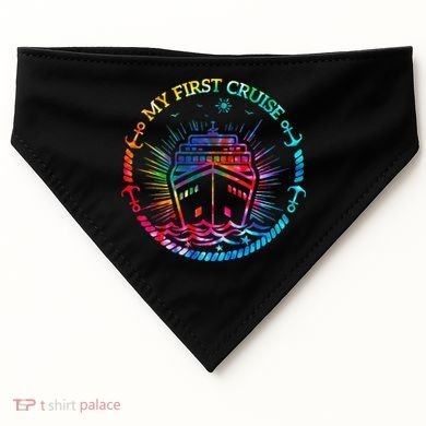 My First Cruise Funny Cruise USA-Made Doggie Bandana