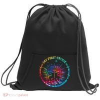 My First Cruise Funny Cruise Sweatshirt Cinch Pack Bag thumb 0