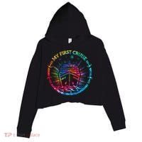 My First Cruise Funny Cruise Crop Fleece Hoodie thumb 0