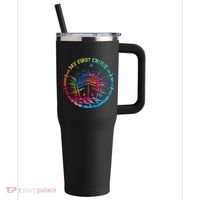 My First Cruise Funny Cruise 40oz Vacuum Insulated Stainless Steel Travel Tumbler thumb 0
