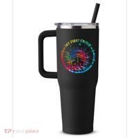 My First Cruise Funny Cruise 40oz Vacuum Insulated Stainless Steel Travel Tumbler thumb 2