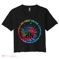 My First Cruise Funny Cruise Women's Crop Top Tee thumb 0