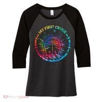 My First Cruise Funny Cruise Women's Tri-Blend 3/4-Sleeve Raglan Shirt thumb 0