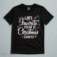 My Favorite Color Is Christmas Lights T-Shirt thumb 5