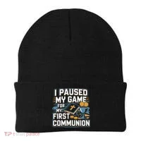 My First Communion Video Game Controller Gifts Gift Beanie thumb 0