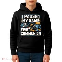 My First Communion Video Game Controller Gifts Gift Kids Hoodie thumb 4