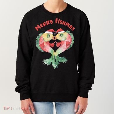 Merry FIshmas Cute Fish Christmas Gift Women's Sweatshirt