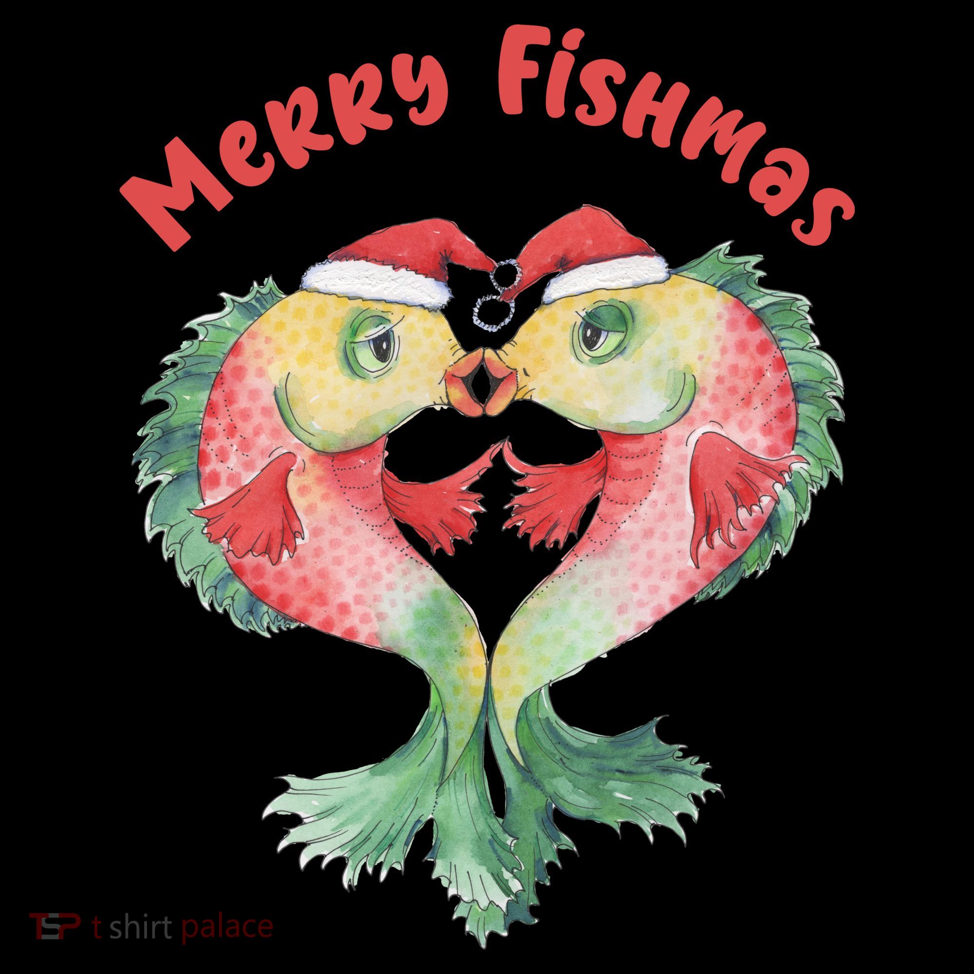 Merry FIshmas Cute Fish Christmas Gift Toddler Hoodie
