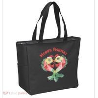Merry FIshmas Cute Fish Christmas Gift Tote Bag thumb 2