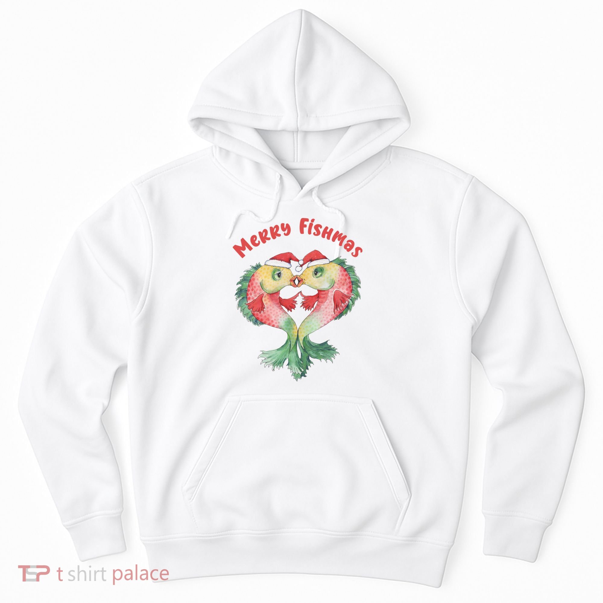 Merry FIshmas Cute Fish Christmas Gift Hoodie