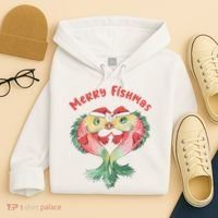 Merry FIshmas Cute Fish Christmas Gift Hoodie thumb 4