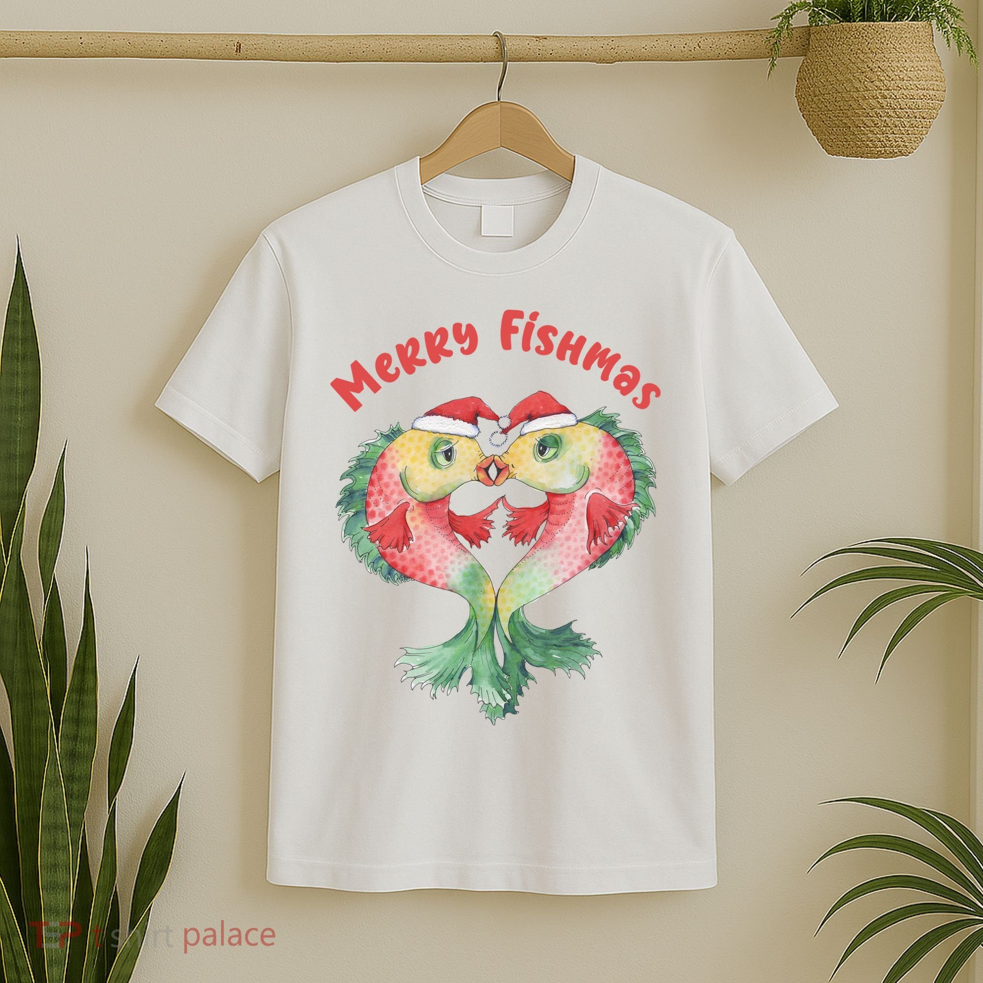 Merry FIshmas Cute Fish Christmas Gift T-Shirt