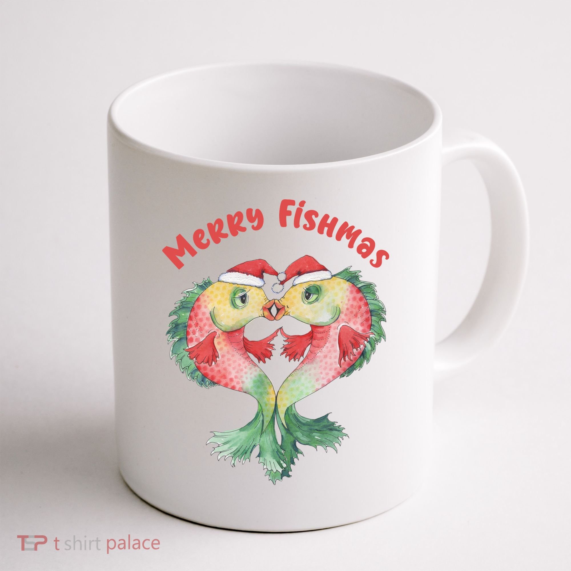 Merry FIshmas Cute Fish Christmas Gift Coffee Mug