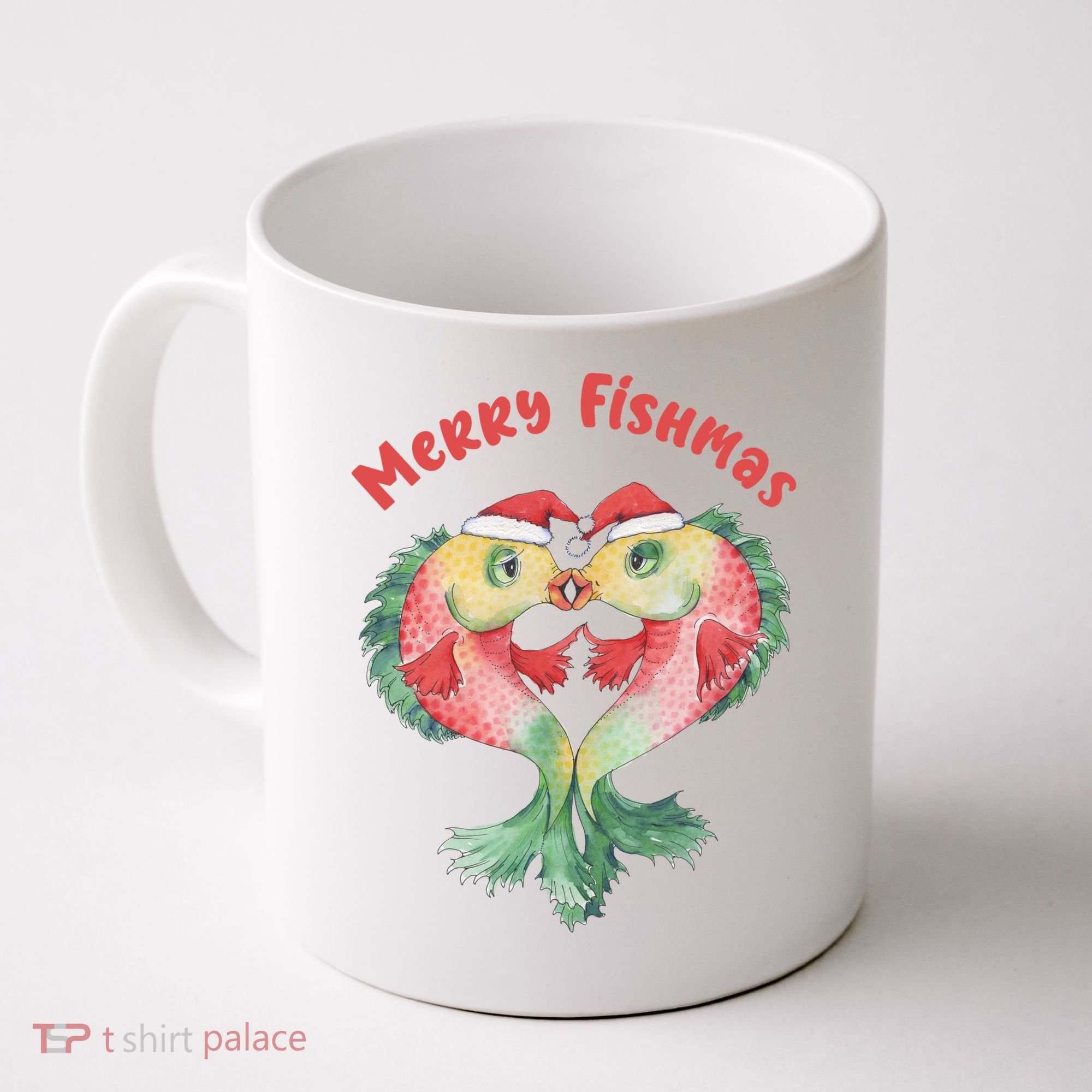 Merry FIshmas Cute Fish Christmas Gift Coffee Mug