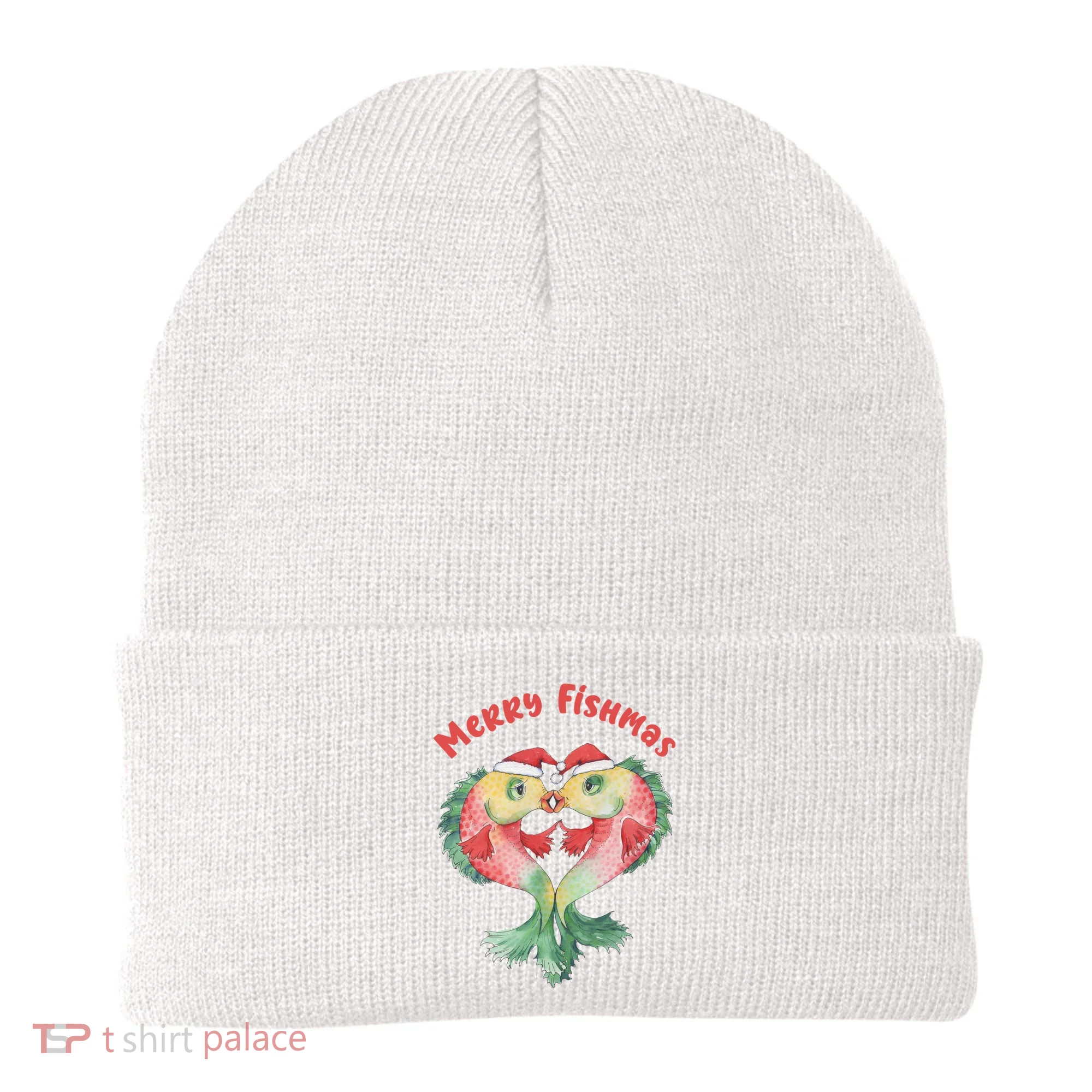 Merry FIshmas Cute Fish Christmas Gift Beanie