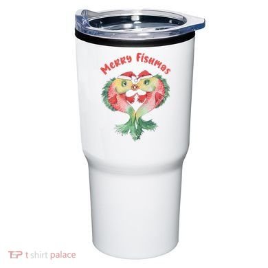 Merry FIshmas Cute Fish Christmas Gift Tumbler