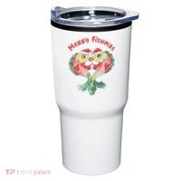 Merry FIshmas Cute Fish Christmas Gift Tumbler thumb 0