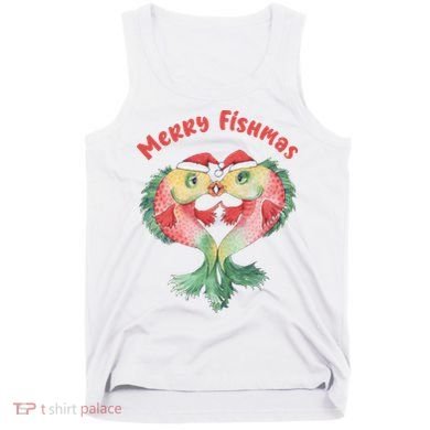 Merry FIshmas Cute Fish Christmas Gift Tank Top