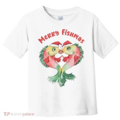 Merry FIshmas Cute Fish Christmas Gift Toddler T-Shirt