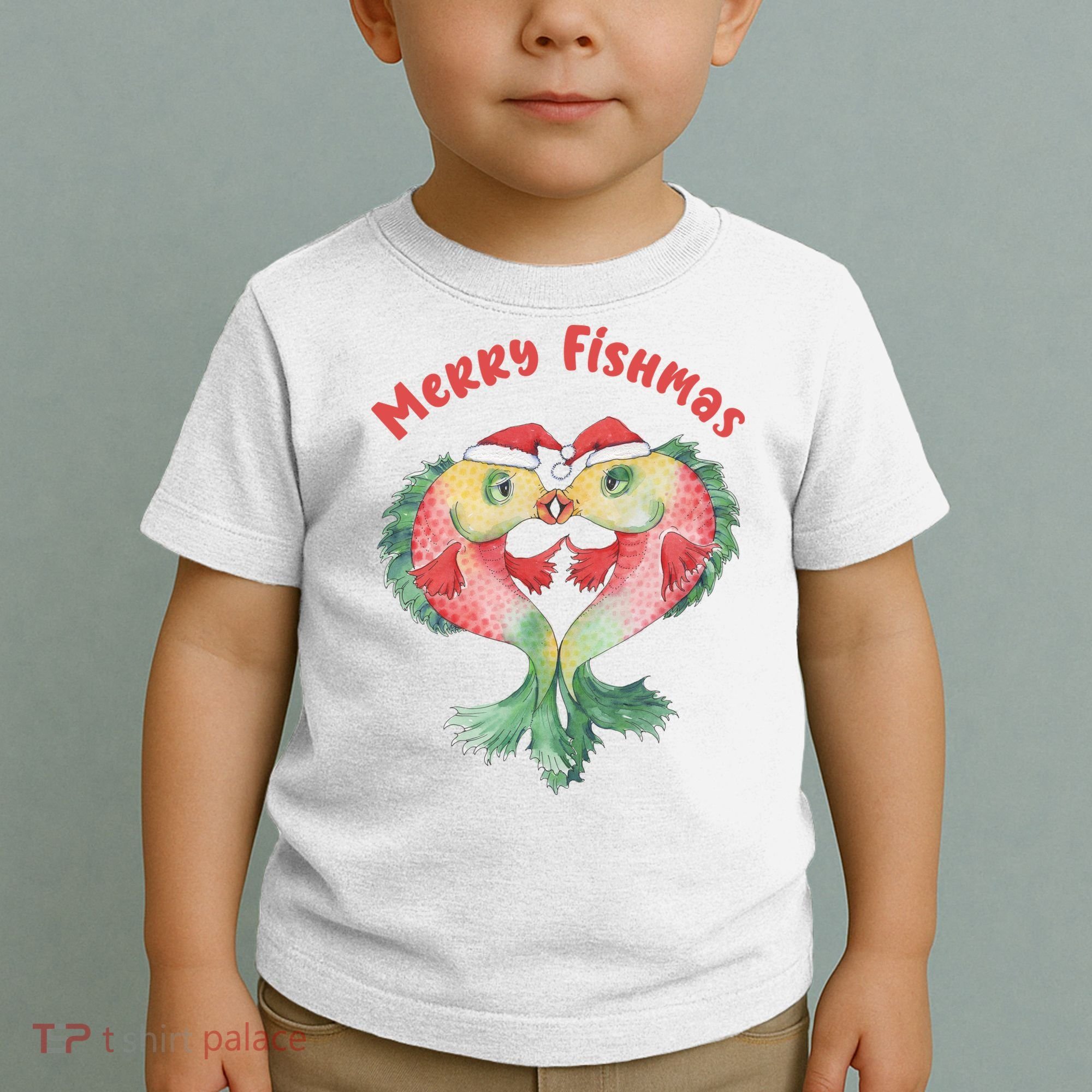 Merry FIshmas Cute Fish Christmas Gift Toddler T-Shirt
