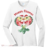 Merry FIshmas Cute Fish Christmas Gift Women's Long Sleeve Shirt thumb 0