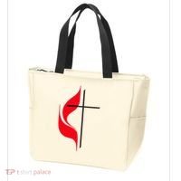 Methodist Flag Christian Cross And Flame Tote Bag thumb 3