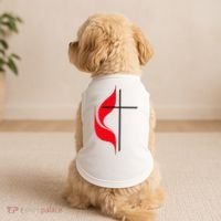 Methodist Flag Christian Cross And Flame Doggie Tank thumb 2