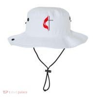Methodist Flag Christian Cross And Flame Bucket Hat thumb 0