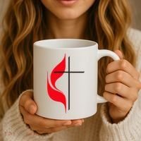 Methodist Flag Christian Cross And Flame Coffee Mug thumb 3