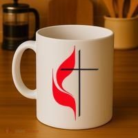 Methodist Flag Christian Cross And Flame Coffee Mug thumb 4