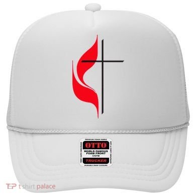 Methodist Flag Christian Cross And Flame Hat