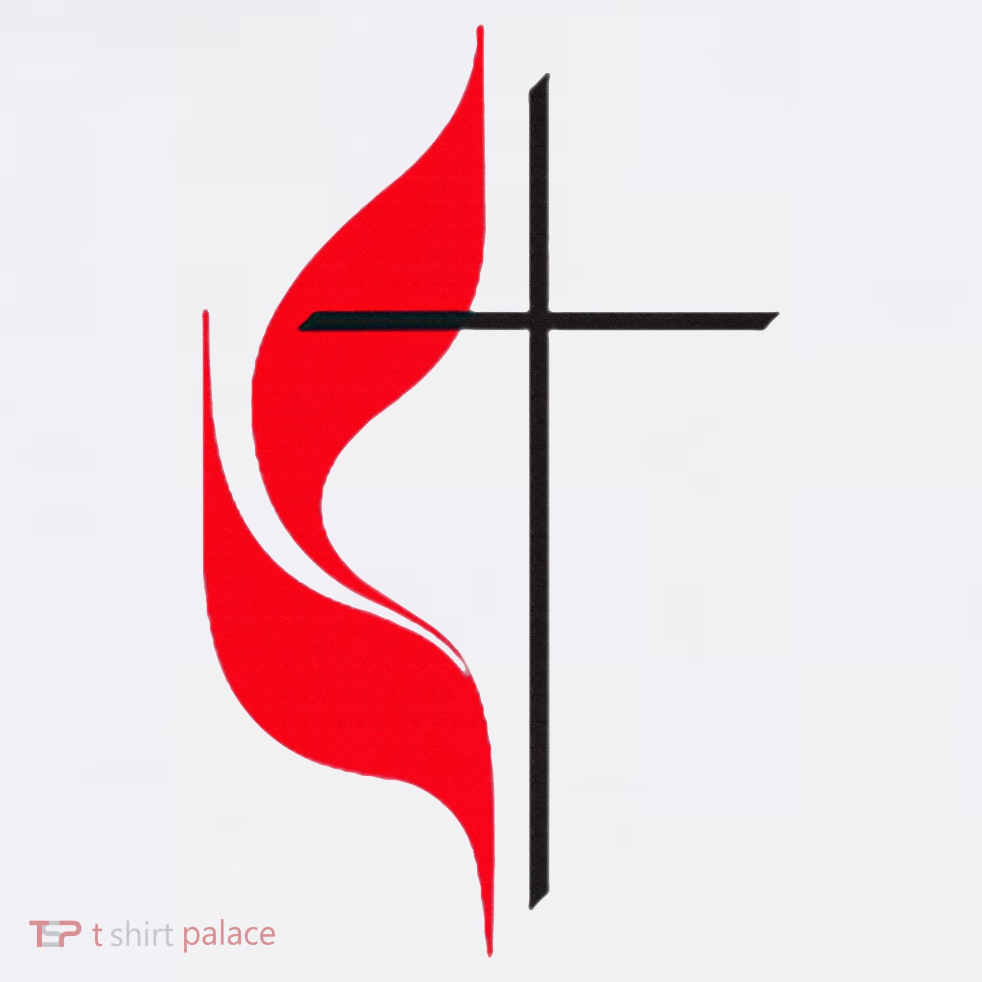 Methodist Flag Christian Cross And Flame Kids Sweatshirt