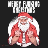 Merry Fucking Christmas Santa Claus Middle Finger Beanie thumb 2