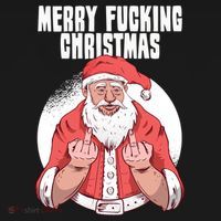 Merry Fucking Christmas Santa Claus Middle Finger Women's Hoodie thumb 2