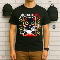 Metallicat Funny Cat Rock 90s Meow For Music Band Of Friend T-Shirt thumb 6