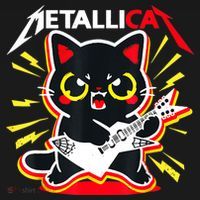 Metallicat Funny Cat Rock 90s Meow For Music Band Of Friend Women's Tank Top thumb 5