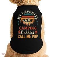 My Favorite Camping Buddies Call Me Pop Funny Grandpa Saying Doggie Tank thumb 0