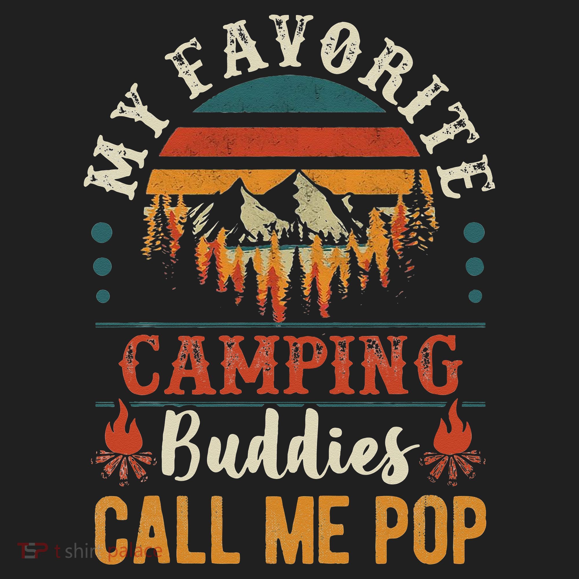 My Favorite Camping Buddies Call Me Pop Funny Grandpa Saying Beanie