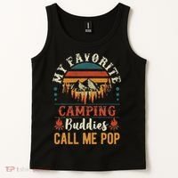 My Favorite Camping Buddies Call Me Pop Funny Grandpa Saying Tank Top thumb 2