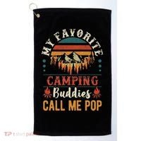 My Favorite Camping Buddies Call Me Pop Funny Grandpa Saying Golf Towel thumb 0
