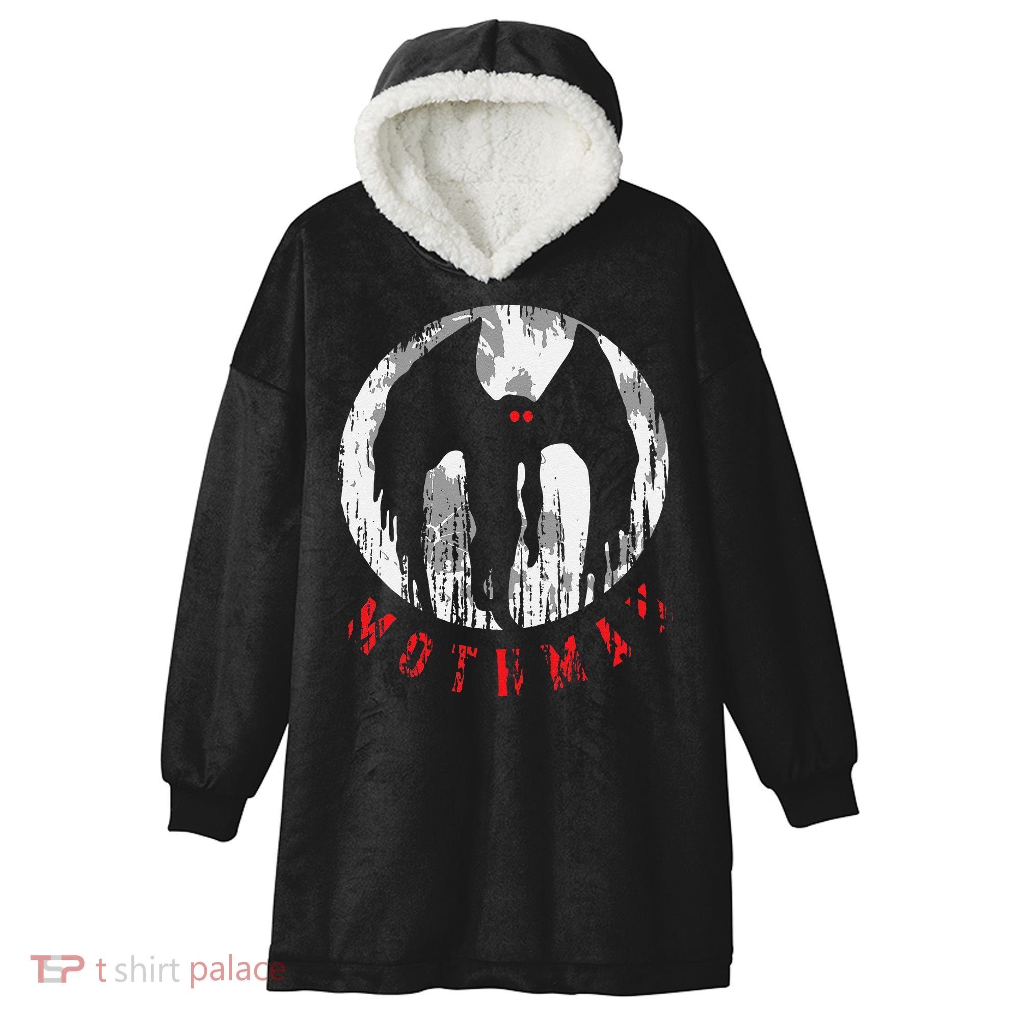 Mothman Folklore Cryptid Hooded Wearable Blanket