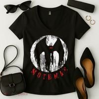 Mothman Folklore Cryptid Women's V-Neck T-Shirt thumb 2