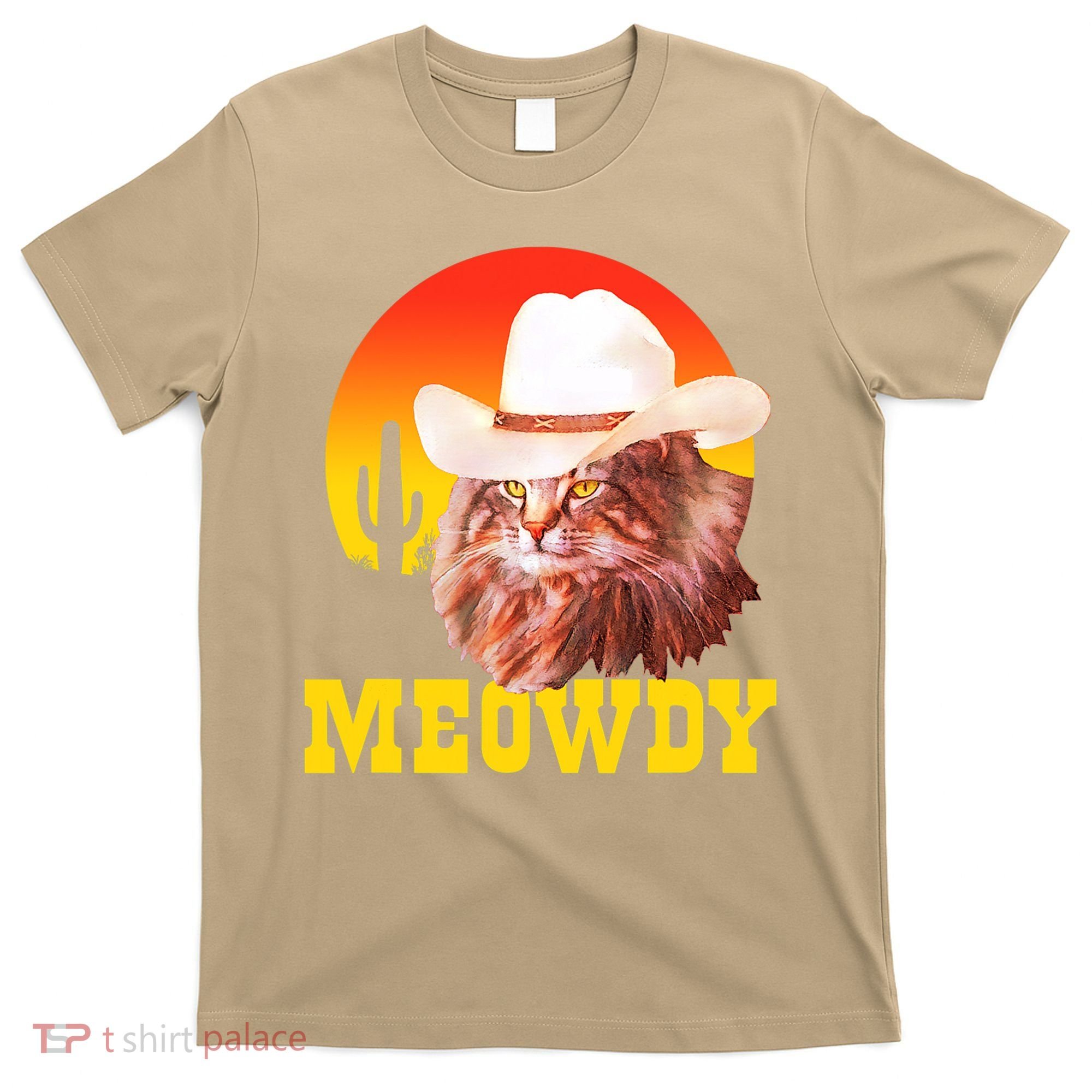 Meowdy! Funny Country Music Cat Cowboy Hat Vintage T-Shirt