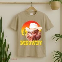 Meowdy! Funny Country Music Cat Cowboy Hat Vintage T-Shirt thumb 2
