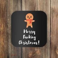 Merry Fucking Christmas Funny Christmas Xmas Coaster thumb 0