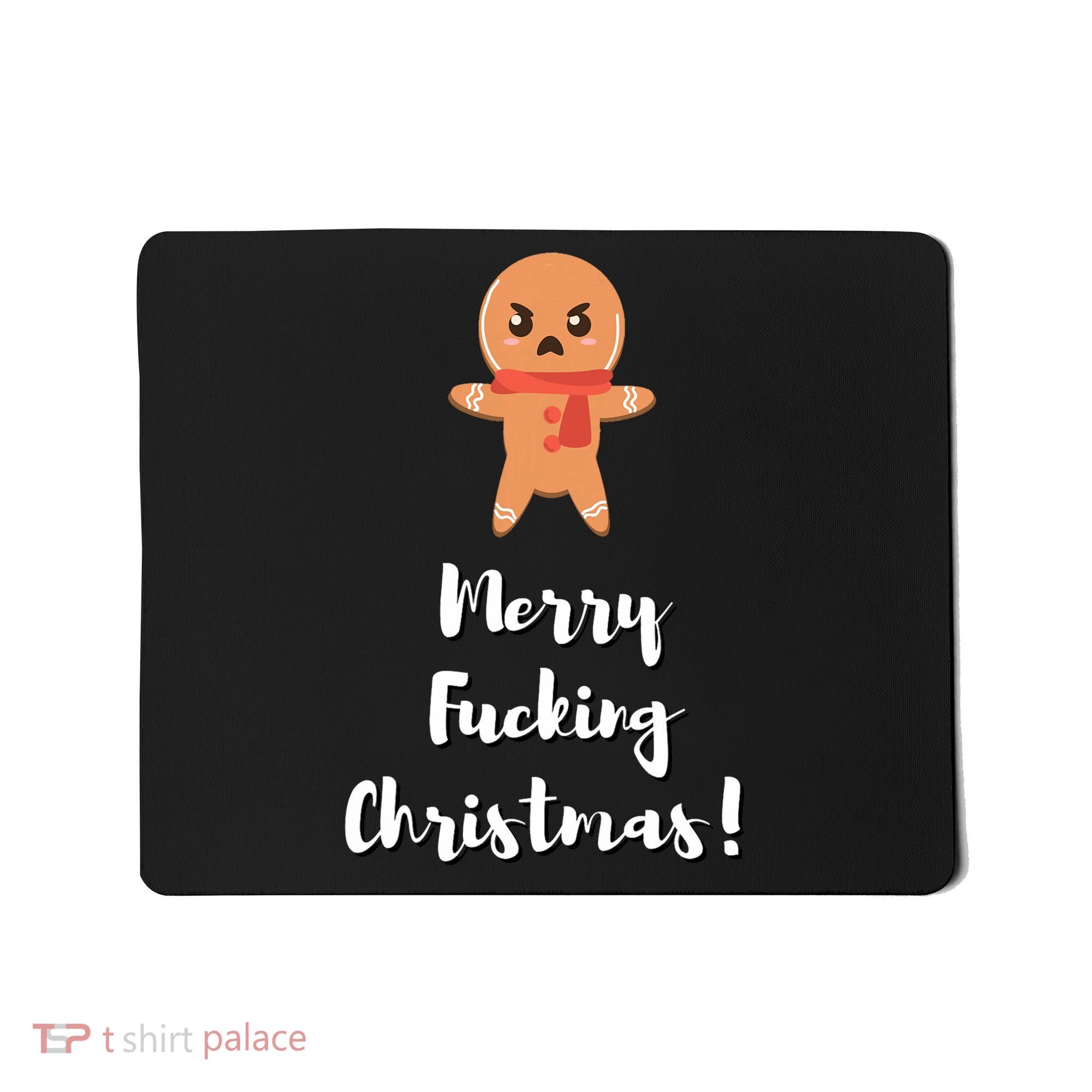 Merry Fucking Christmas Funny Christmas Xmas Mousepad