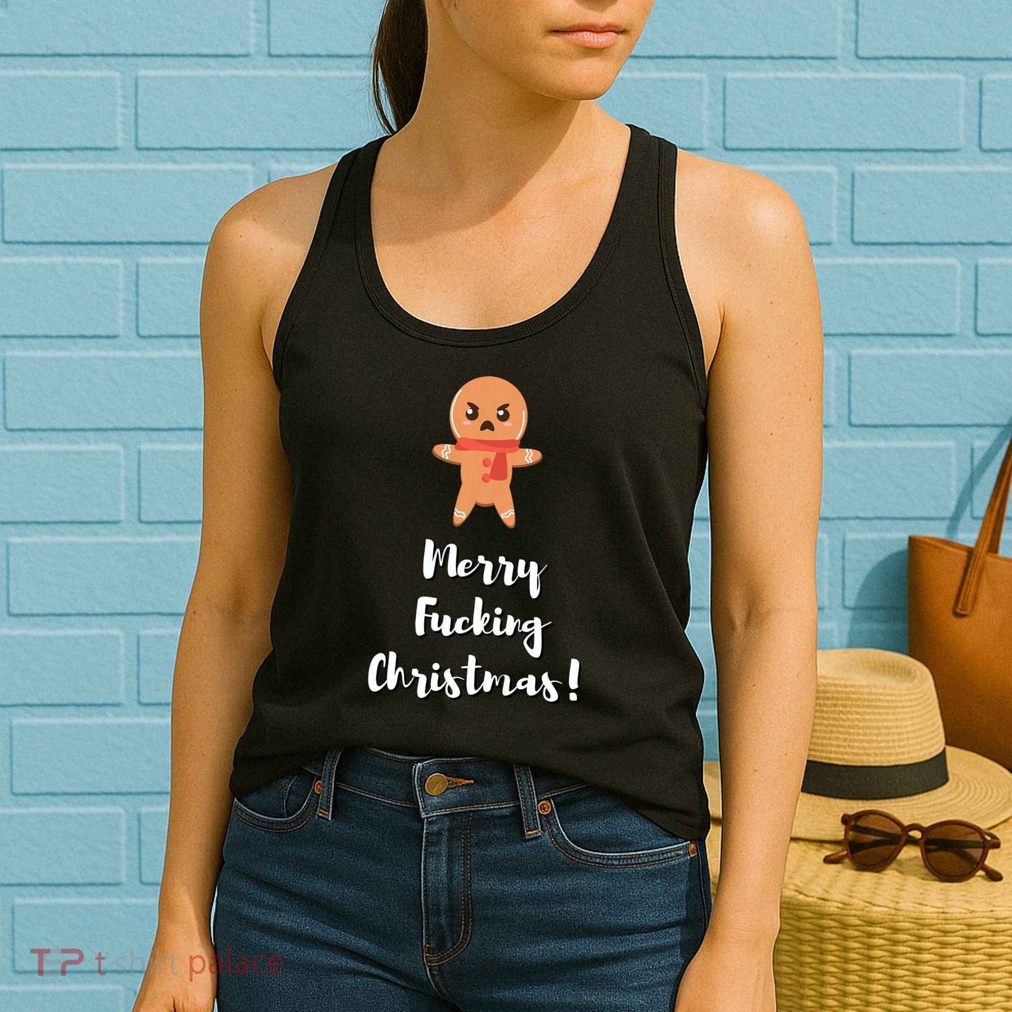 Merry Fucking Christmas Funny Christmas Xmas Women's Tank Top