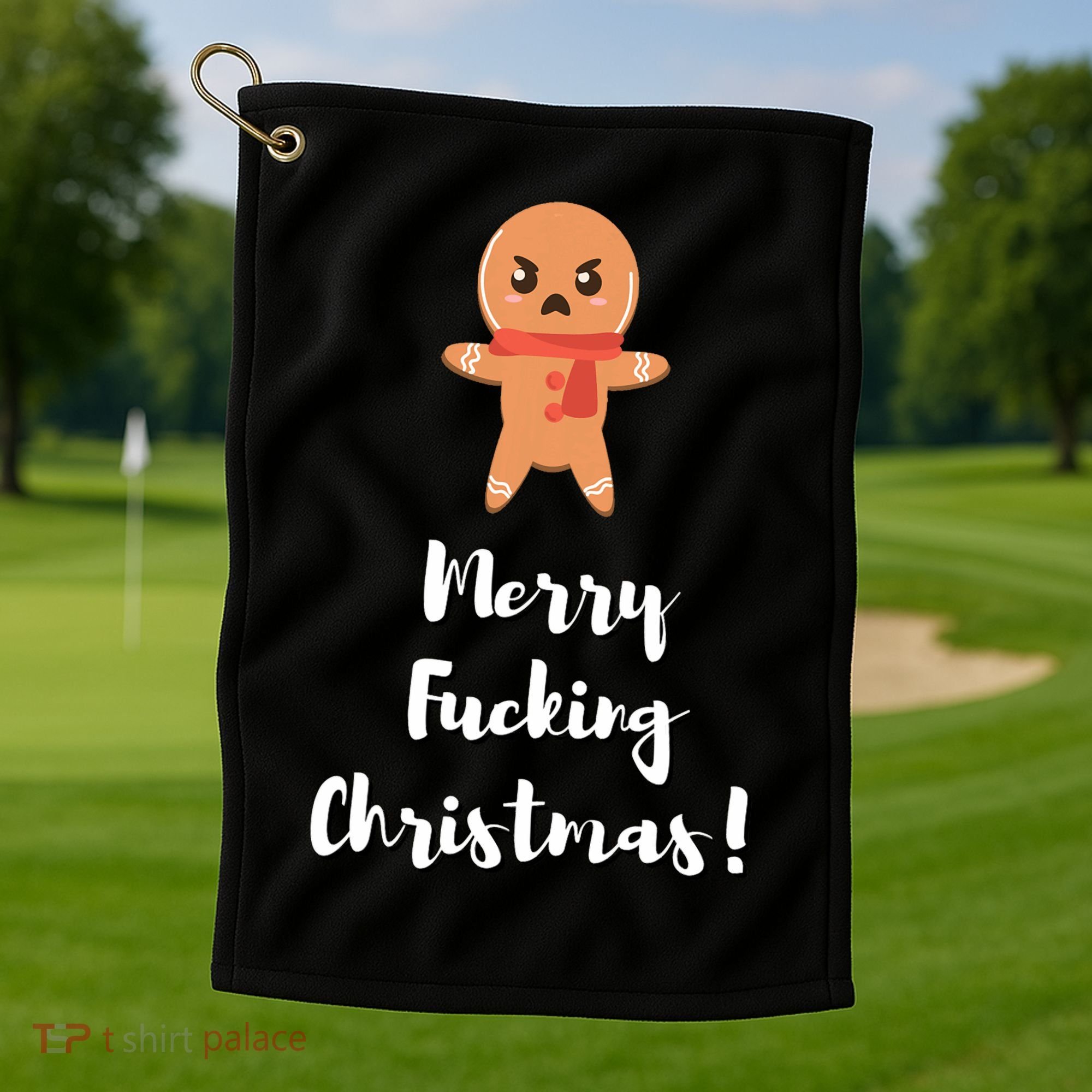 Merry Fucking Christmas Funny Christmas Xmas Golf Towel